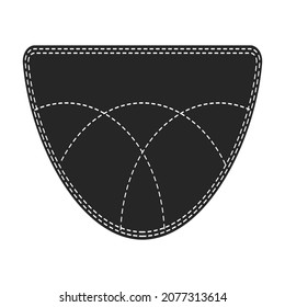 icono vector de bolsillo.Icono vector negro aislado en el bolsillo de fondo blanco.