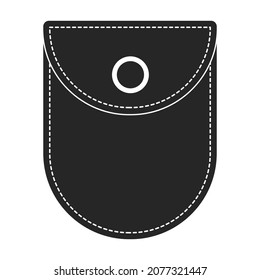 Pocket vector icon.Black vector icon isolated on white background pocket.