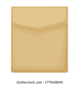 Icono de vector de bolsillo.Icono de vector de dibujos animados aislado en el bolsillo de fondo blanco.
