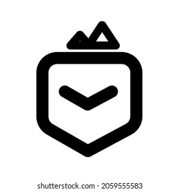 pocket. Vector illustration of pocket icon, no menu for payment via digital wallet. Isolated on a blank background which can be edited and changed colors.