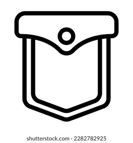 Pocket Vector Line Icon Design