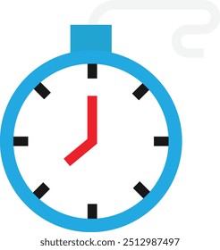 Icono de reloj de bolsillo Ilustración plana de Vector