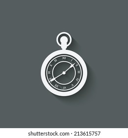 Pocket Watch Design Element - Vector Illustration. Eps 10