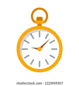 pocket watch flat icon. You can be used pocket watch icon for several purposes like: websites, UI, UX, print templates, presentation templates, info-graphics, web and mobile phone apps.