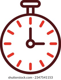 Pocket Watch Glyph Two Color Icon For Personal And Commercial Use.
