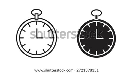 Pocket watch icon concept set. Simple icon collection