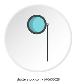 Pocket watch icon in flat circle isolated vector illustration for web