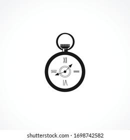 Pocket watch icon. isolated vector element