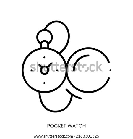 pocket watch icon. Linear style sign isolated on white background. Vector illustration