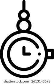 pocket watch icon. Thin Linear Style Design Isolated On White Background