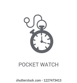 Pocket Watch Icon. Trendy Pocket Watch Logo Concept On White Background From Luxury Collection. Suitable For Use On Web Apps, Mobile Apps And Print Media.