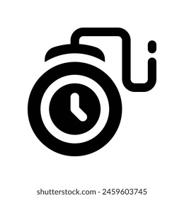 pocket watch icon. vector glyph icon for your website, mobile, presentation, and logo design.