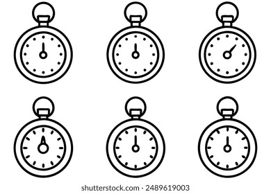 Pocket Watch line art visualization skill