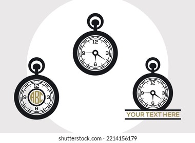 Pocket Watch SVG Printvektordesign