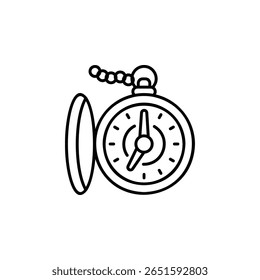 Pocket Watch vector icon. Jewelry icon line style. perfect use for logo, presentation, website, and more. modern icon design outline style