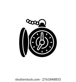 Pocket Watch vector icon. Jewelry icon solid style. perfect use for logo, presentation, website, and more. modern icon design glyph style