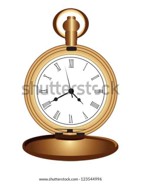 Pocket Watch Vector Illustration Stock Vector (Royalty Free) 123544996 ...