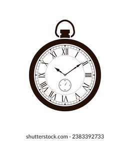 Pocket watch vector isolated on white background