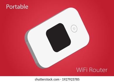 Pocket Wi-Fi design or wireless internet, Portable Router.