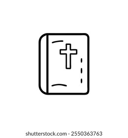 Estilo de Ilustración vectorial de icono de la Biblia de bolsillo