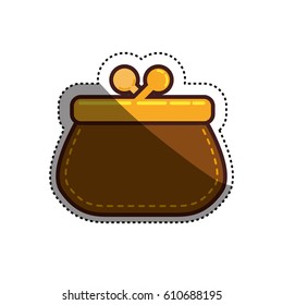 Pocketbook purse isolated icon vector illustration graphic design