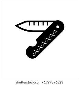 Icono de cuchillo de bolsillo, Cuchillo de bolsillo, Cuchillo de cuchilla plegable de filo nasal nasal nasal Ilustración de arte