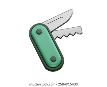 Pocketknife icon render 3d illustration