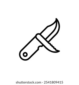 Estilo de Ilustración vectorial de icono de navaja de bolsillo