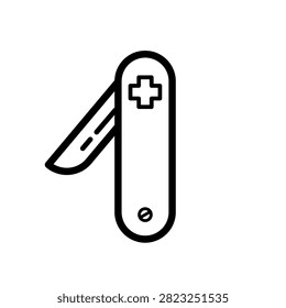 Pocketknife -  line vector icon