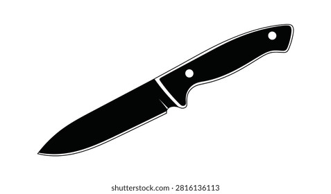 Pocketknife Silhouette Against A White Background knife blade cutter tool