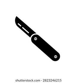 Pocketknife solid - vector icon	