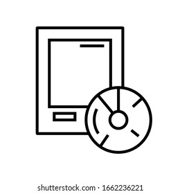 Pocketreader line icon, concept sign, outline vector illustration, linear symbol.