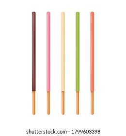 Pocky cartoon set vector. symbol. wallpaper. free space for text.