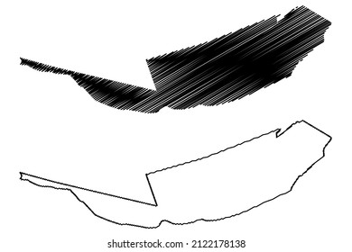 Poco das Trincheiras municipality (Alagoas state, Municipalities of Brazil, Federative Republic of Brazil) map vector illustration, scribble sketch Poco das Trincheiras map