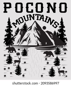 Pocono Mountain Nature T-Shirt Design files