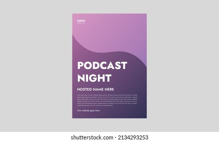 Pod Cast Flyer Template Design. Talk Show Podcast Flyer Design. Podcast Business Channel For Template. Cover, A4 Size, Flyer Design