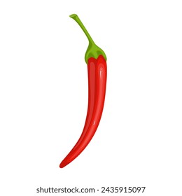 Vaina de pimienta picante. Verduras maduras. Gráficos vectoriales