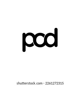 pod initial letter monogram logo
