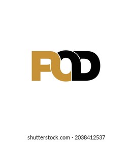 POD letter monogram logo design vector