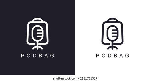 podbag shop monogram logo design