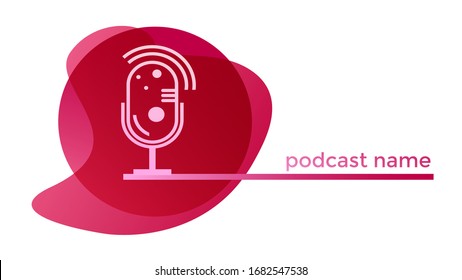 PODCAST ABSTRACT COLORFUL BACKGROUND VECTOR. COVER DESIGN 