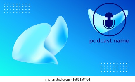 PODCAST ABSTRACTO VECTOR DE FONDO COLORIDO. DISEÑO DE LA TAPA 