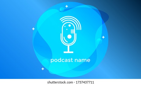PODCAST ABSTRACT COLORFUL BACKGROUND VECTOR. COVER DESIGN 