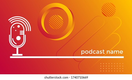 PODCAST ABSTRACT COLORFUL BACKGROUND VECTOR. COVER DESIGN 