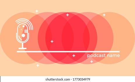 PODCAST ABSTRACT COLORFUL BACKGROUND VECTOR. COVER DESIGN 