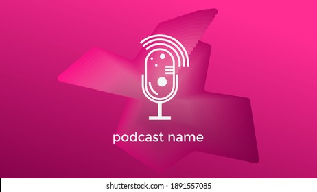 PODCAST ABSTRACT COLORFUL BACKGROUND VECTOR. COVER DESIGN 