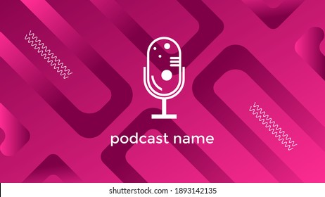 PODCAST ABSTRACT COLORFUL BACKGROUND VECTOR. COVER DESIGN 