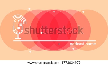 PODCAST ABSTRACT COLORFUL BACKGROUND VECTOR. COVER DESIGN 