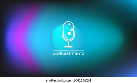 PODCAST ABSTRACT COLORFUL GRADIENT DESIGN BACKGROUND VECTOR. GOOD FOR COVER DESIGN, BANNER, WEB,SOCIAL MEDIA