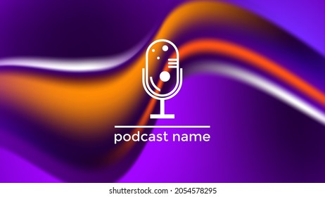 PODCAST ABSTRACT COLORFUL GRADIENT DESIGN BACKGROUND VECTOR. GOOD FOR COVER DESIGN, BANNER, WEB,SOCIAL MEDIA